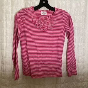 NWT Hanna Andersson Girls Red Striped Shirt